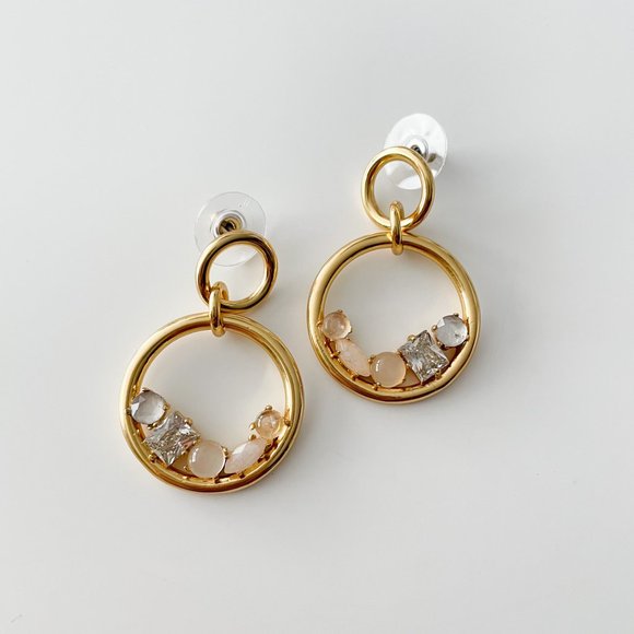 J. Crew Nested Stone Drop Earrings - Picture 2 of 4